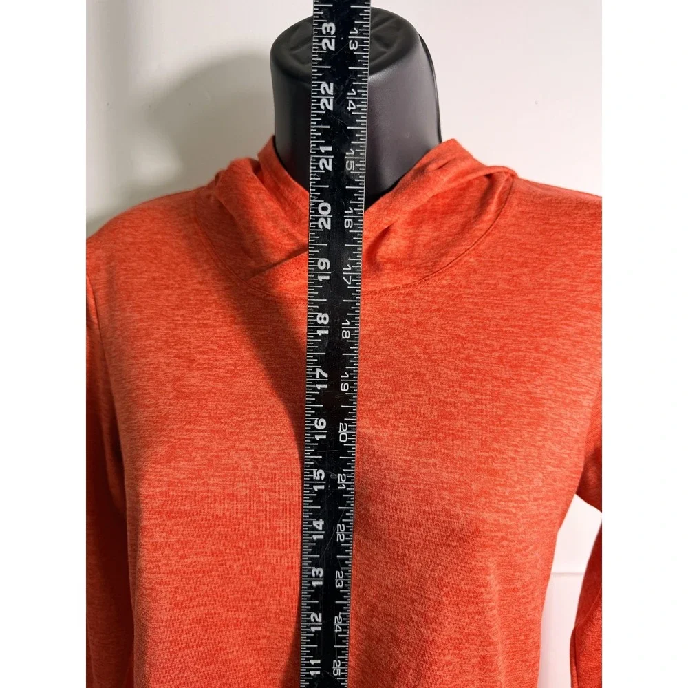 Nike Hoodie Womens XS Orange Dri-FIT Lightweight Long Sleeve Pullover Running‎